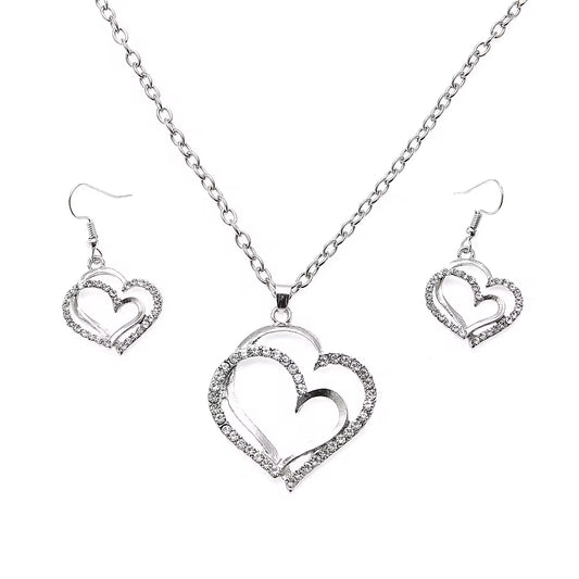 3 Pcs Heart Shaped Jewelry Set 