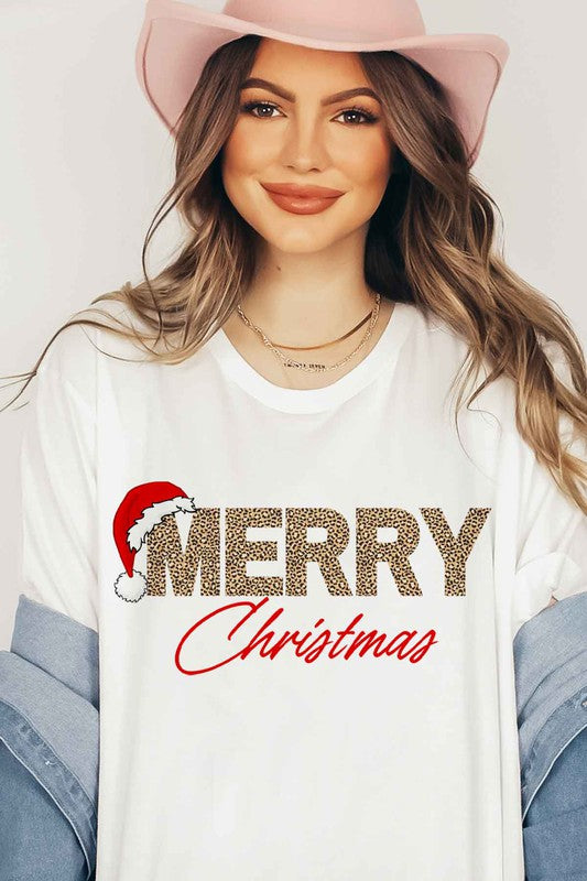 MERRY CHRISTMAS GRAPHIC PLUS SIZE TEE / T-SHIRT