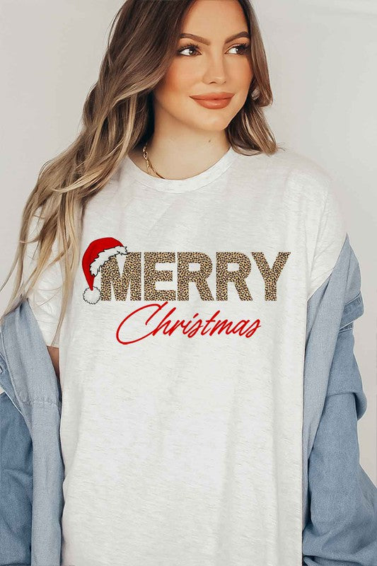 MERRY CHRISTMAS GRAPHIC PLUS SIZE TEE / T-SHIRT