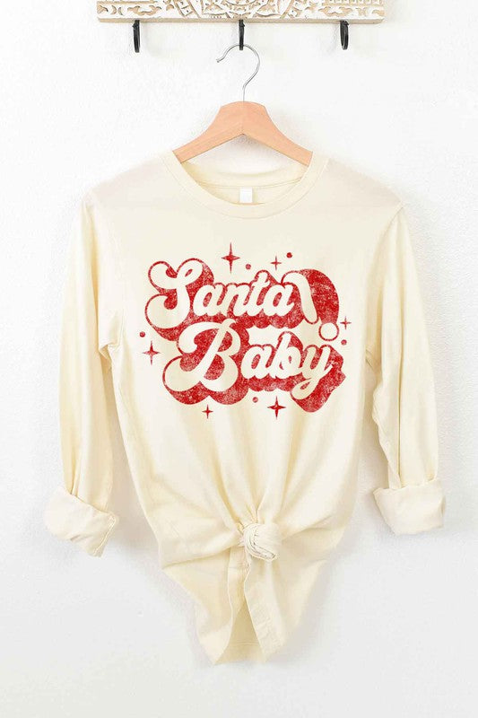 SANTA BABY CHRISTMAS LONG SLEEVE TEE