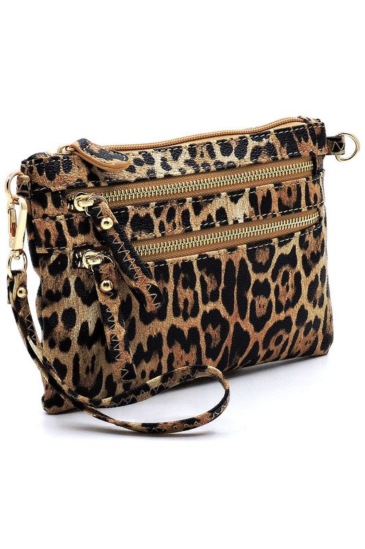 Leopard Clutch & Cross Body Bag