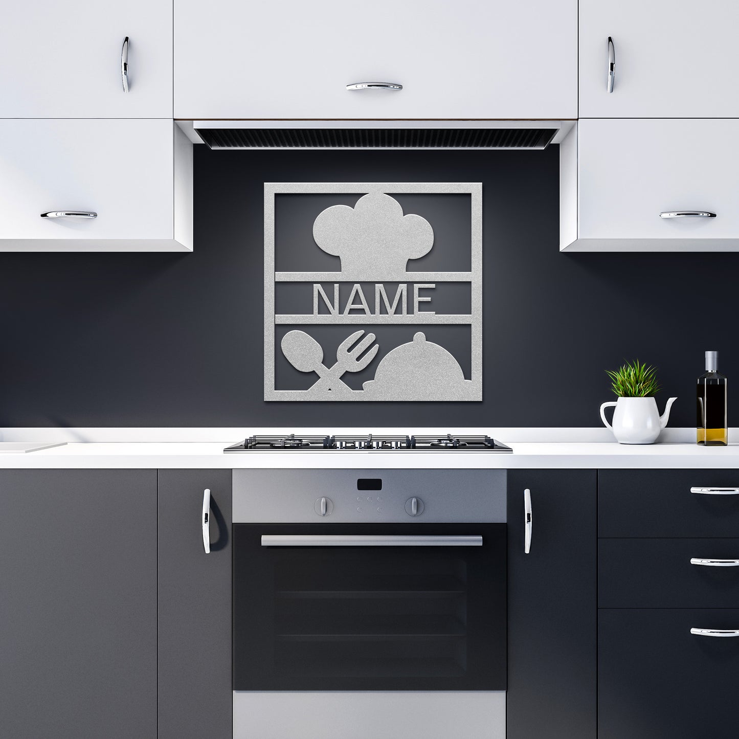 Culinary Symphony Personalized Metal Wall Art - Kitchen