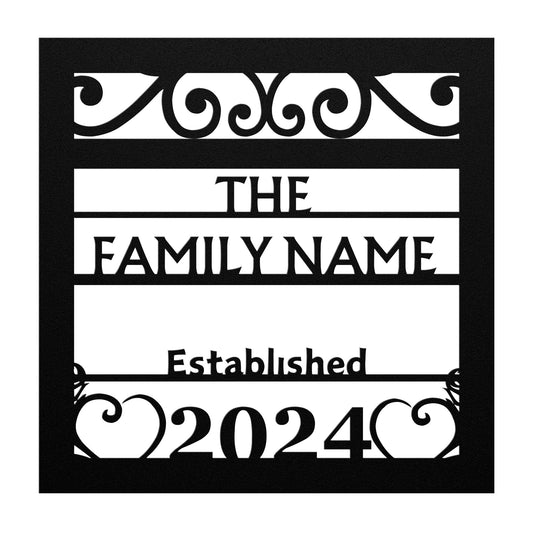 Family Legacy Personalized Metal Wall Art - Name and Established Year