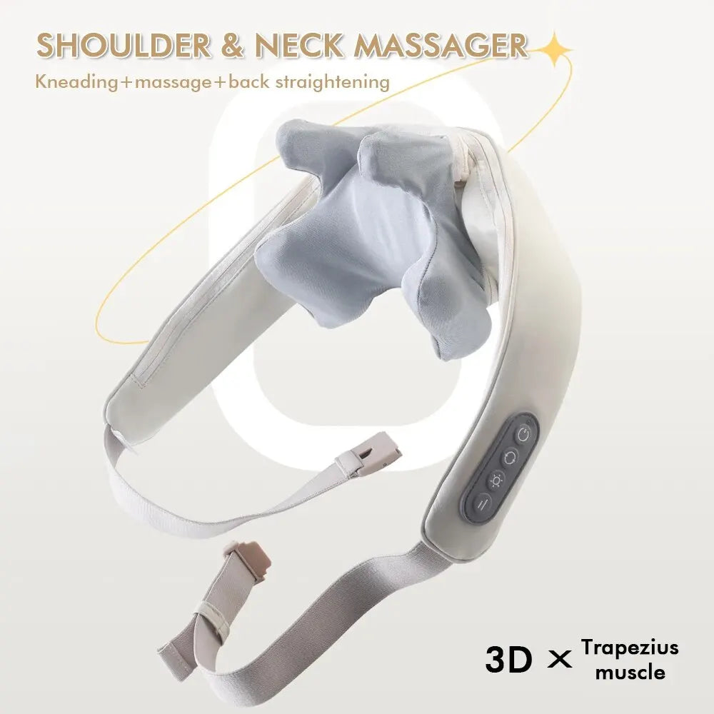 Forverlily Cordless Neck Back and Shoulder Massager with Heat