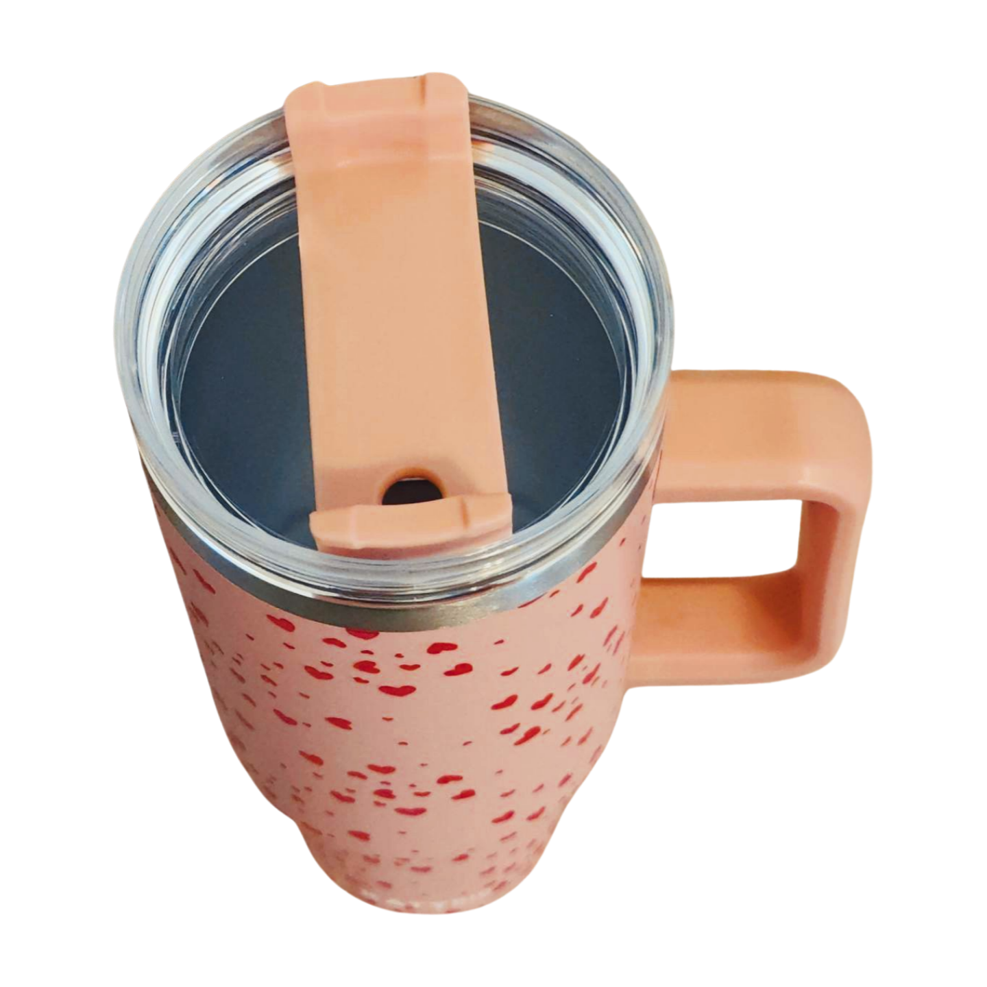40 oz Tiny Red Hearts Pink Tumbler Cup (Limited Supply)