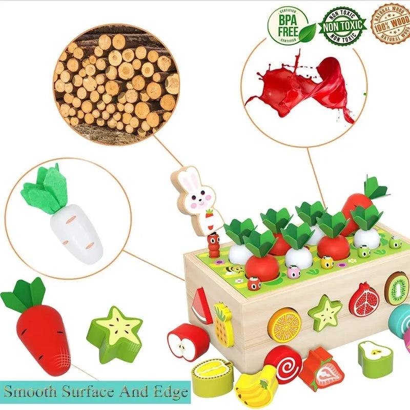 Montessori Toy Food Garden Shape Puzzle