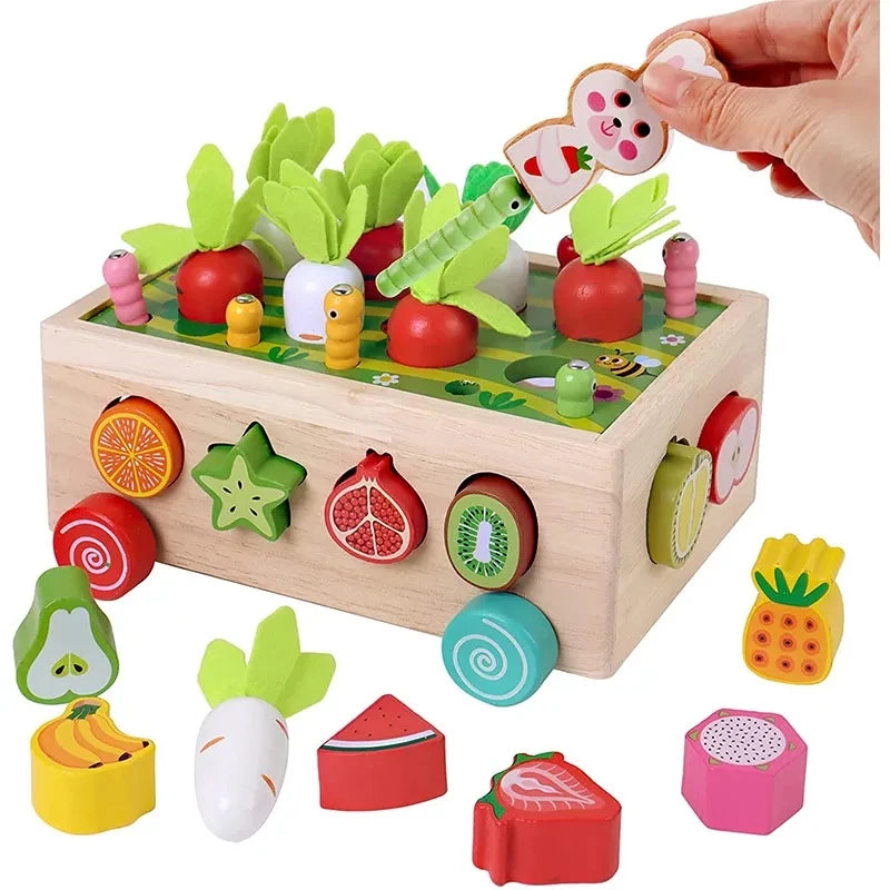 Montessori Toy Food Garden Shape Puzzle