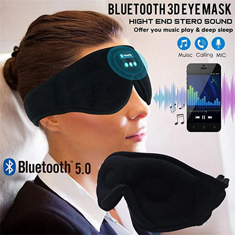 Comfort Sleep 3D Eye Mask Bluetooth Wireless Headset 