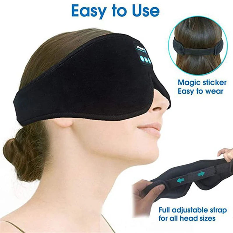 Comfort Sleep 3D Eye Mask Bluetooth Wireless Headset 