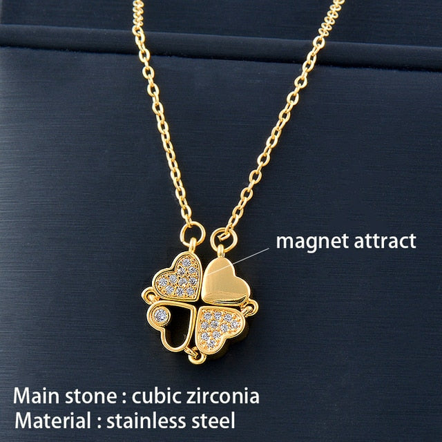 Flower Magnetic Attract Together Necklace