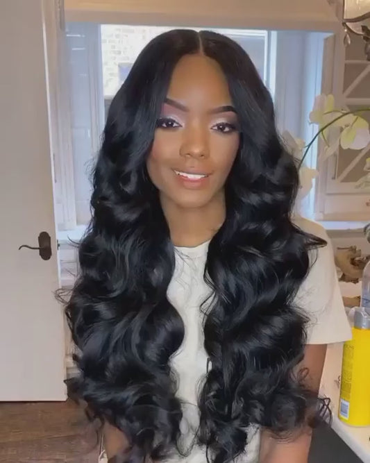 Brazilian Body Wave Glueless Lace Front Human Hair Wig