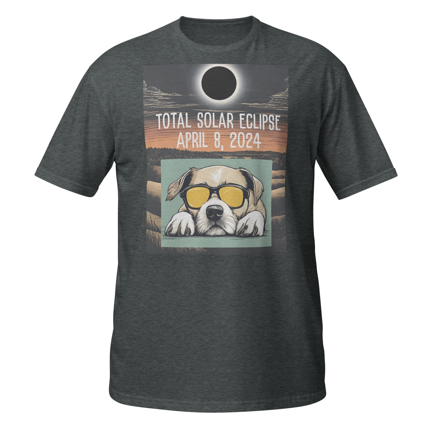 Total 2024 Solar Eclipse Tshirt - Dog Lovers Short-Sleeve Unisex T-Shirt