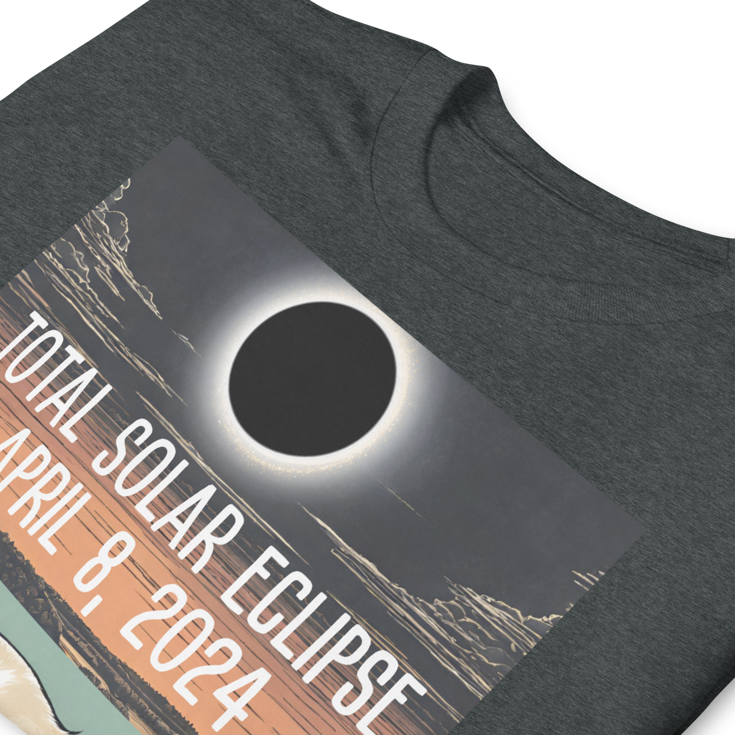 Total 2024 Solar Eclipse Tshirt - Dog Lovers Short-Sleeve Unisex T-Shirt