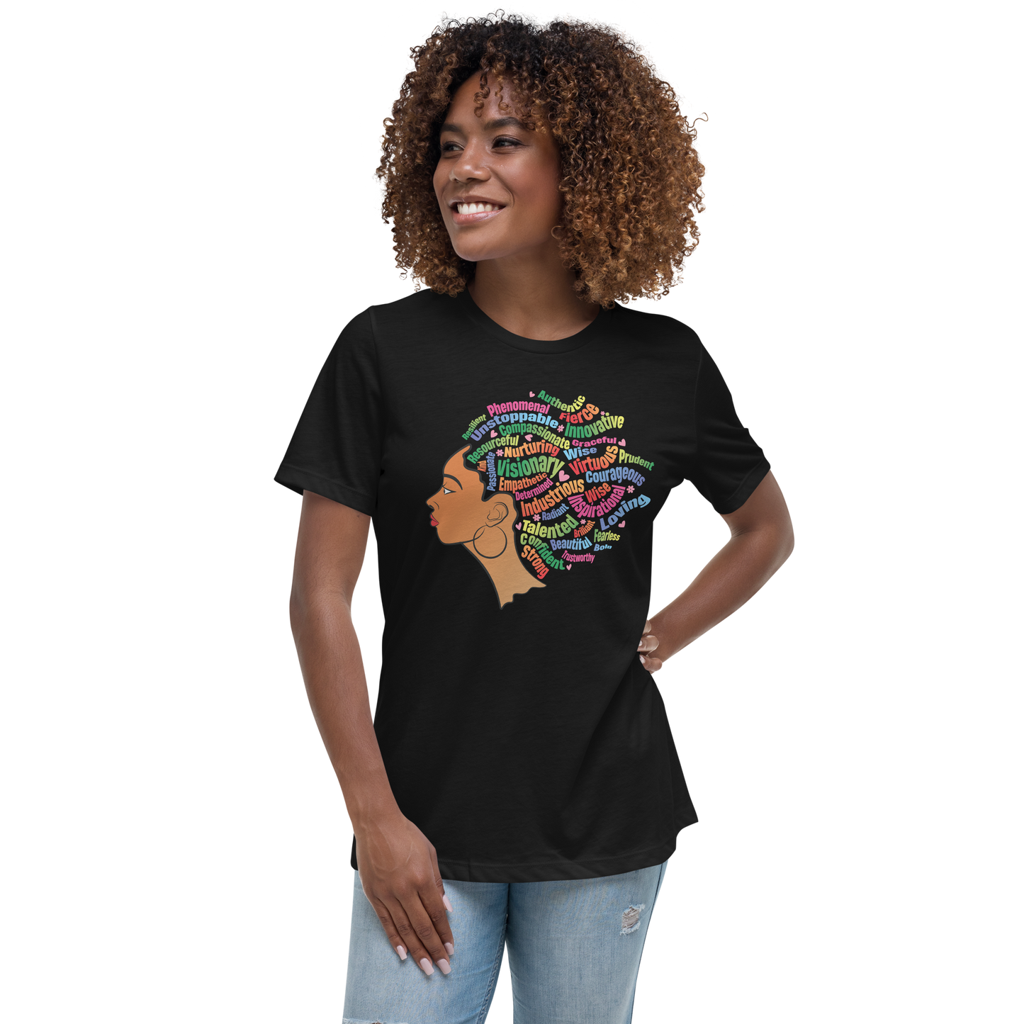 Premium Design - SisterGirl Black Women Relaxed T-Shirt