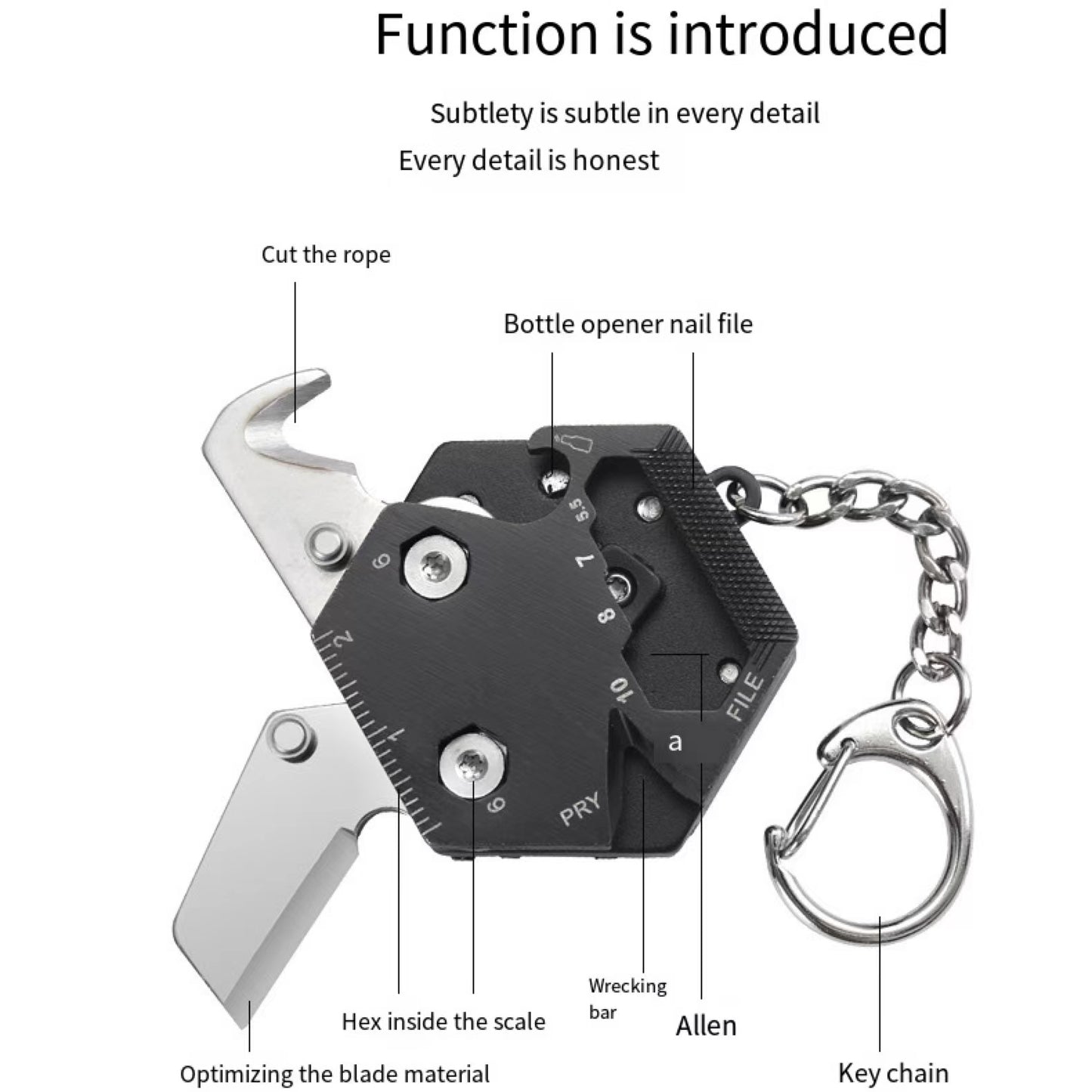Hexagon Screwdriver Keychain