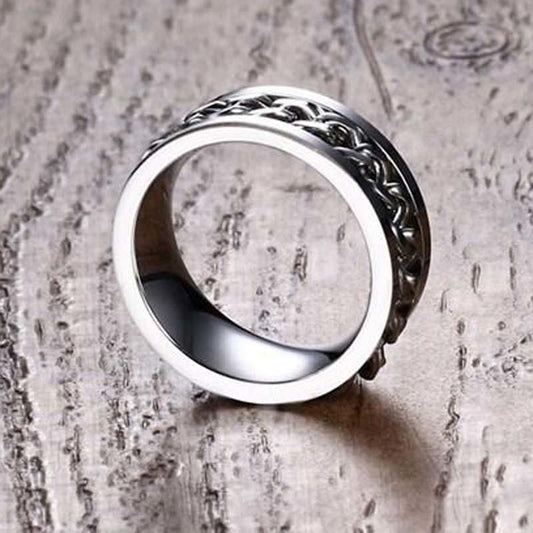 Stainless Steel Chain Spinner Ring